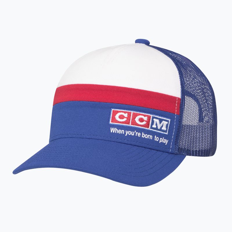 Бейсболка CCM Vintage Meshback Trucker blue/white/red