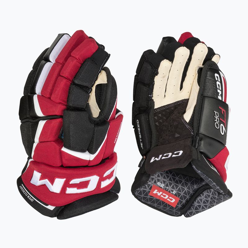 Рукавиці хокейні CCM JetSpeed FT6 Pro SR black/red/white