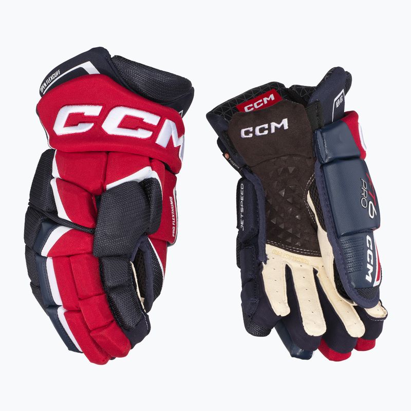 Рукавиці хокейні CCM JetSpeed FT6 Pro SR navy/red/white 2