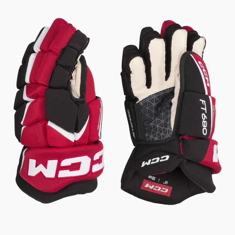 Рукавиці хокейні CCM JetSpeed FT680 SR black/red/white