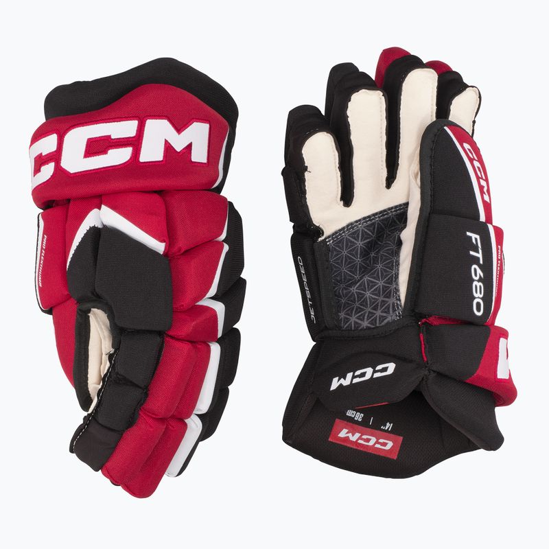 Рукавиці хокейні CCM JetSpeed FT680 SR black/red/white