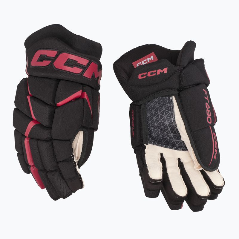 Рукавиці хокейні CCM JetSpeed FT680 SR black/red 2