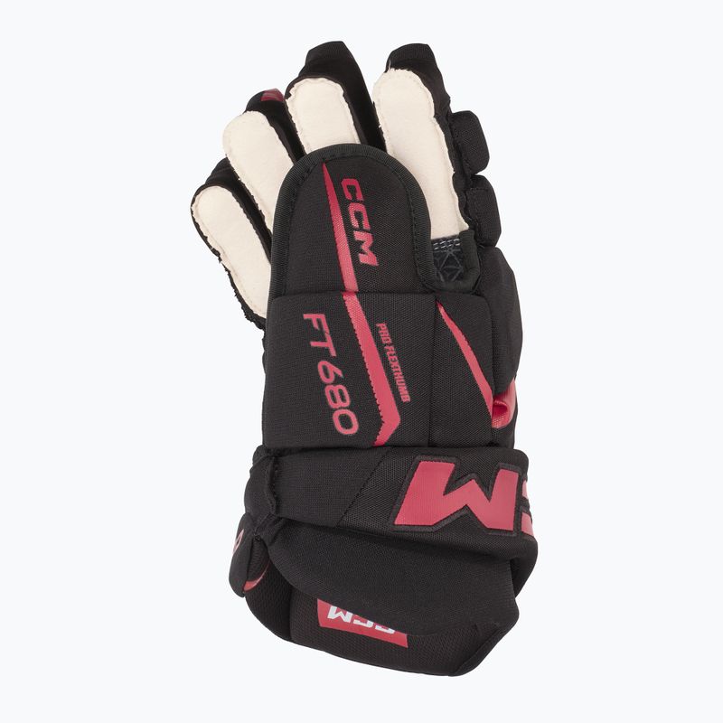 Рукавиці хокейні CCM JetSpeed FT680 SR black/red 3