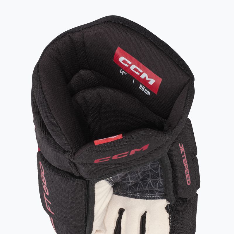 Рукавиці хокейні CCM JetSpeed FT680 SR black/red 4