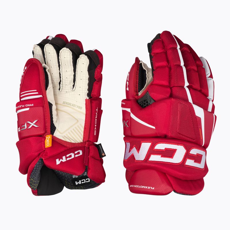 Рукавиці хокейні CCM Tacks XF Pro SR red/white