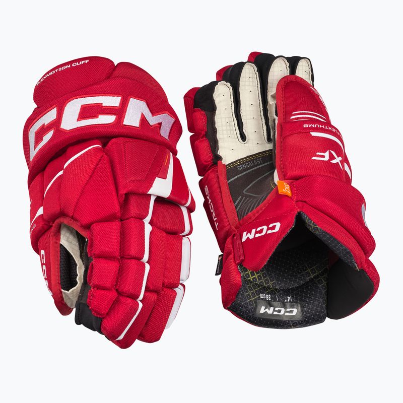Рукавиці хокейні CCM Tacks XF SR red/white 2