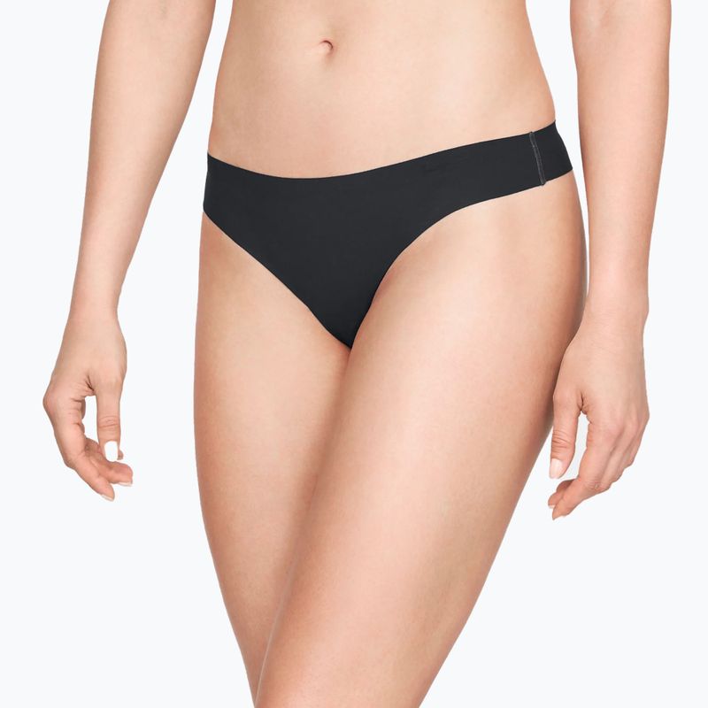 Труси безшовні жіночі Under Armour Ps Thong 3 шт. чорні 1325615-001 5