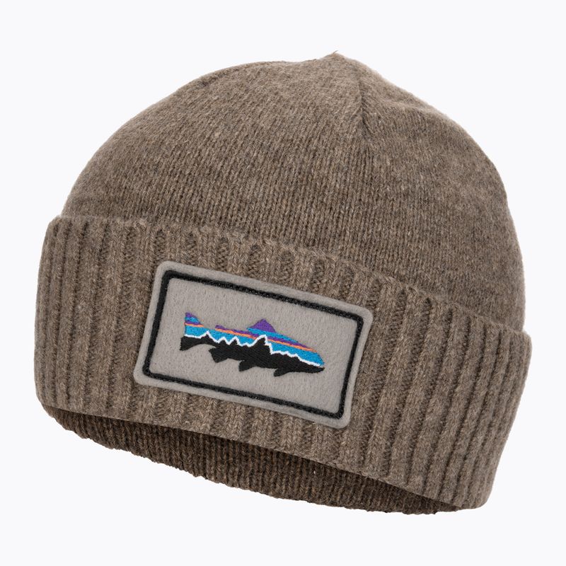 Шапка трекінгова Patagonia Brodeo Beanie fitz roy trout patch/ash tan 3