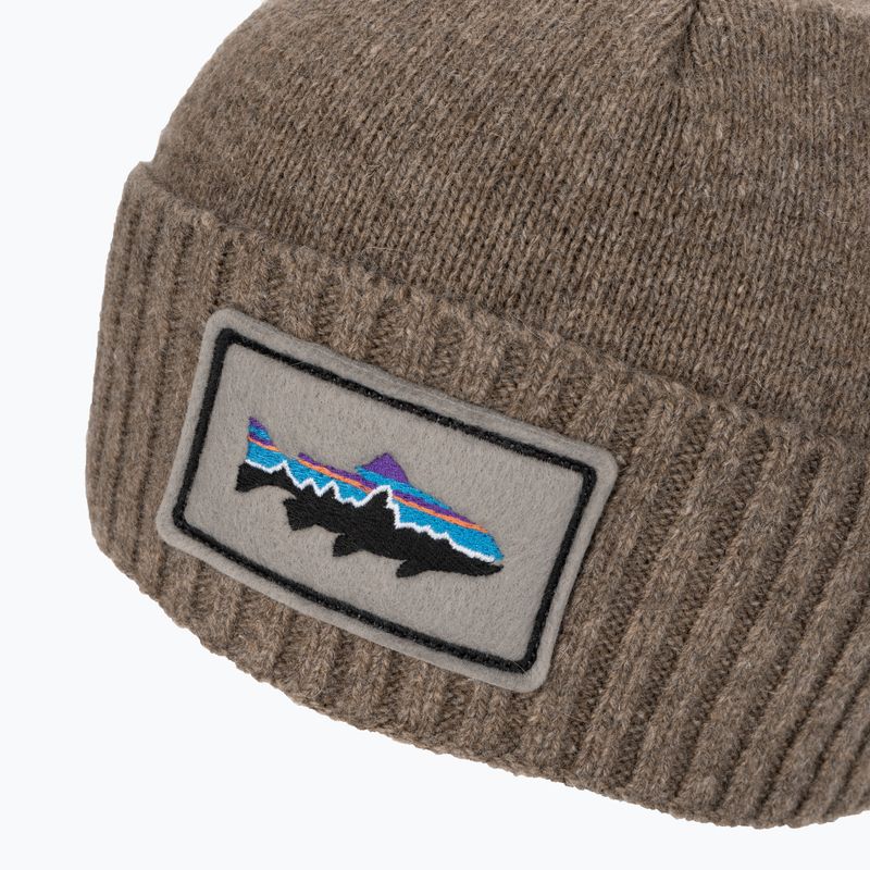 Шапка трекінгова Patagonia Brodeo Beanie fitz roy trout patch/ash tan 4