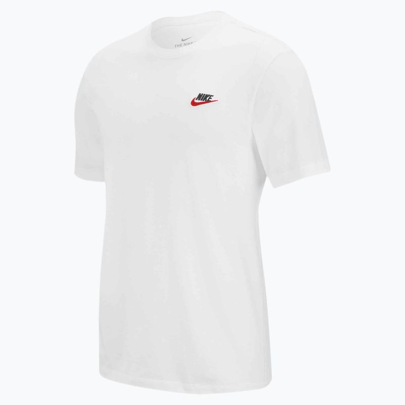 Футболка чоловіча Nike Sportswear Club white/black/university red 5