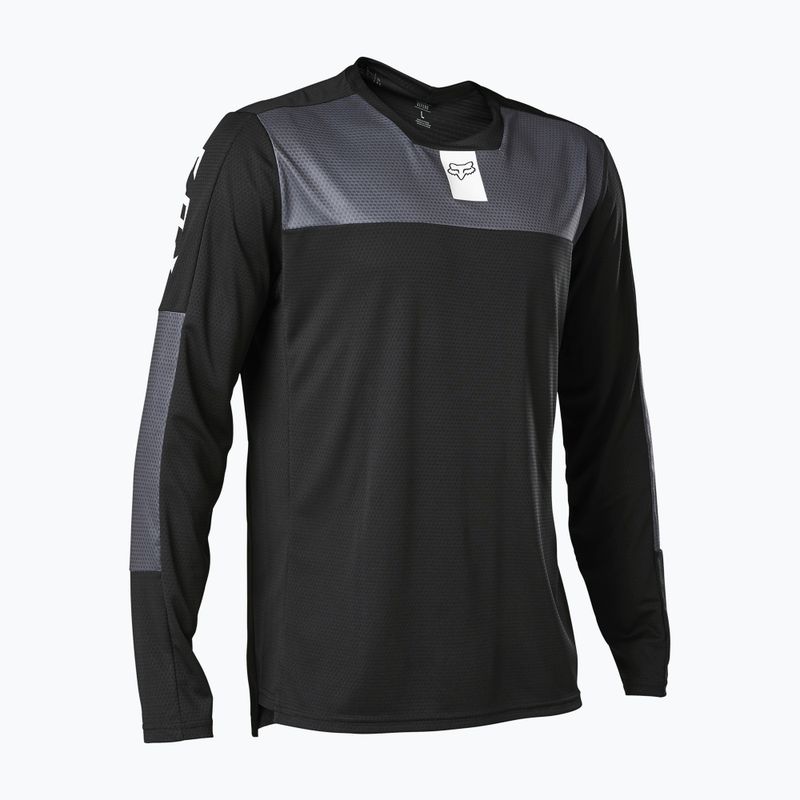 Футболка велосипедна чоловіча Fox Racing Defend LS Jersey Foxhead чорна 28988