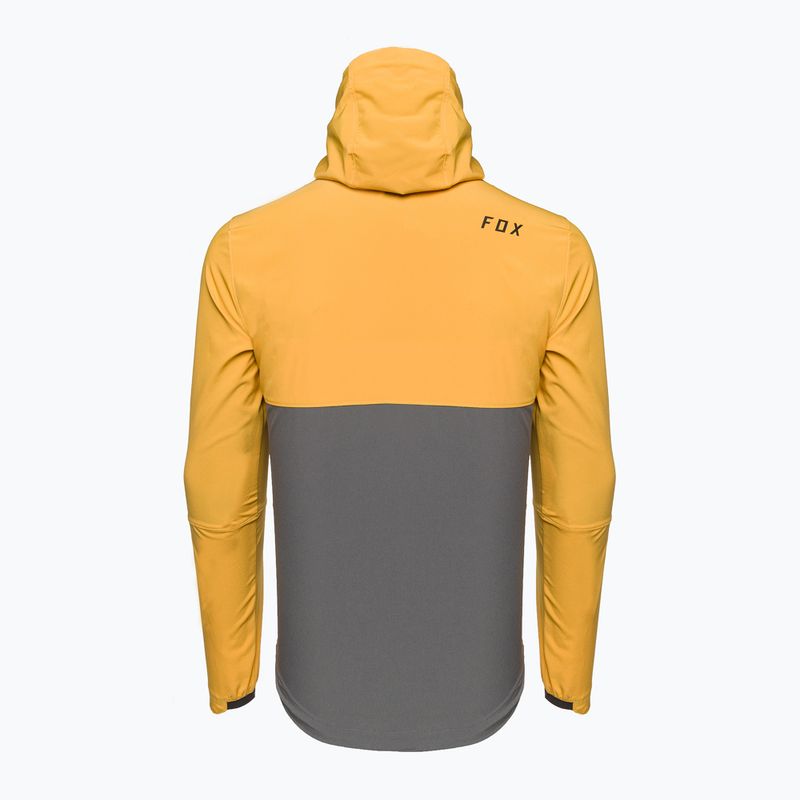 Куртка велосипедна чоловіча Fox Racing Ranger Wind Pullover жовто-сіра 31038_496 2