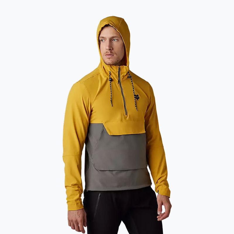 Куртка велосипедна чоловіча Fox Racing Ranger Wind Pullover жовто-сіра 31038_496 7