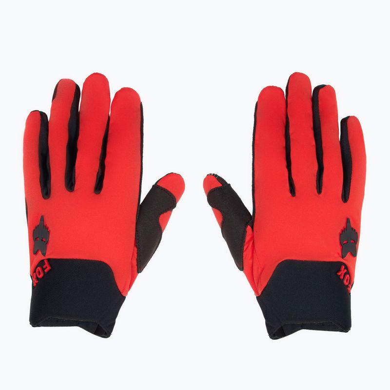 Рукавички велосипедні чоловічі Fox Racing Defend Wind Offroad fluorescent red 2