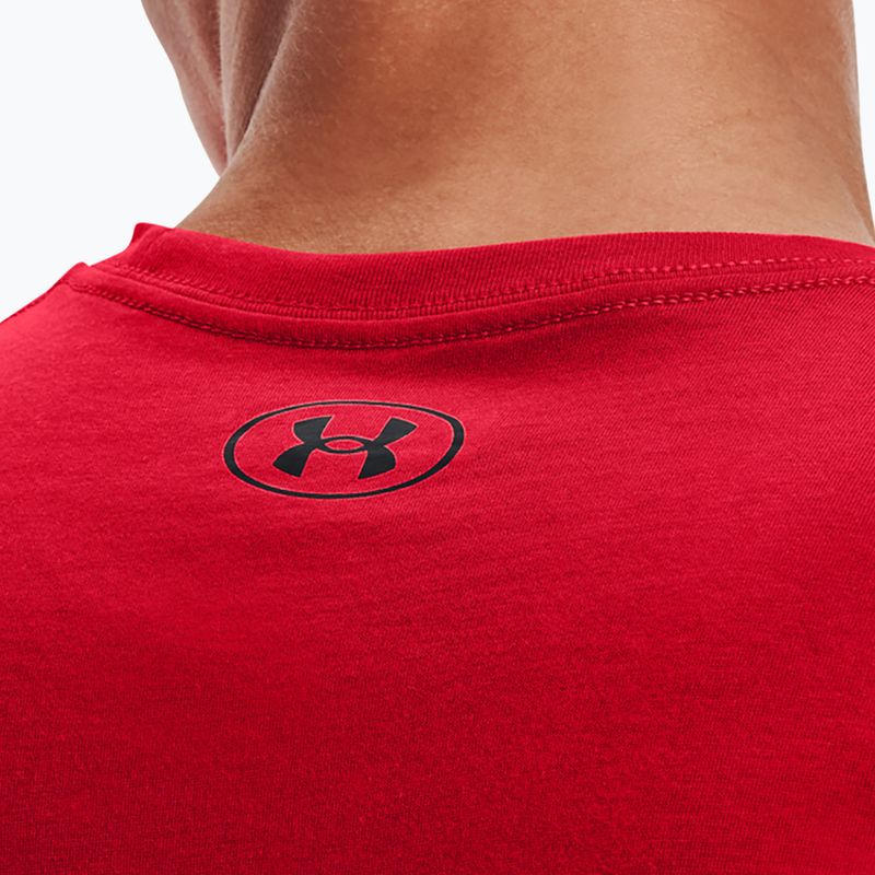 Футболка тренувальна чоловіча Under Armour Sportstyle Left Chest SS red/black 3
