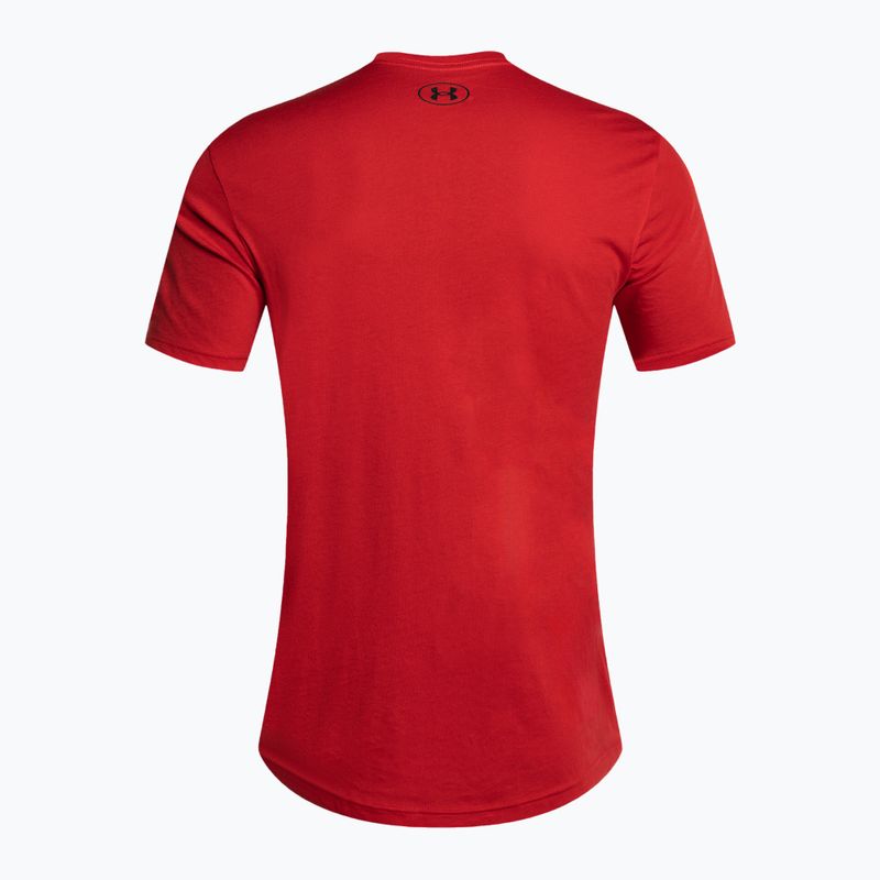 Футболка тренувальна чоловіча Under Armour Sportstyle Left Chest SS red/black 5
