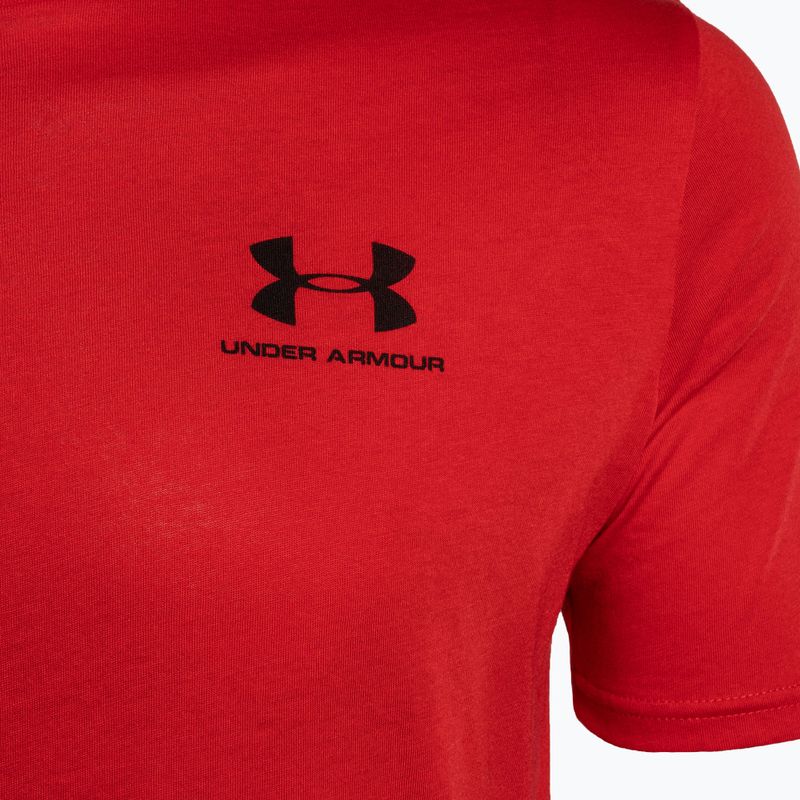 Футболка тренувальна чоловіча Under Armour Sportstyle Left Chest SS red/black 6