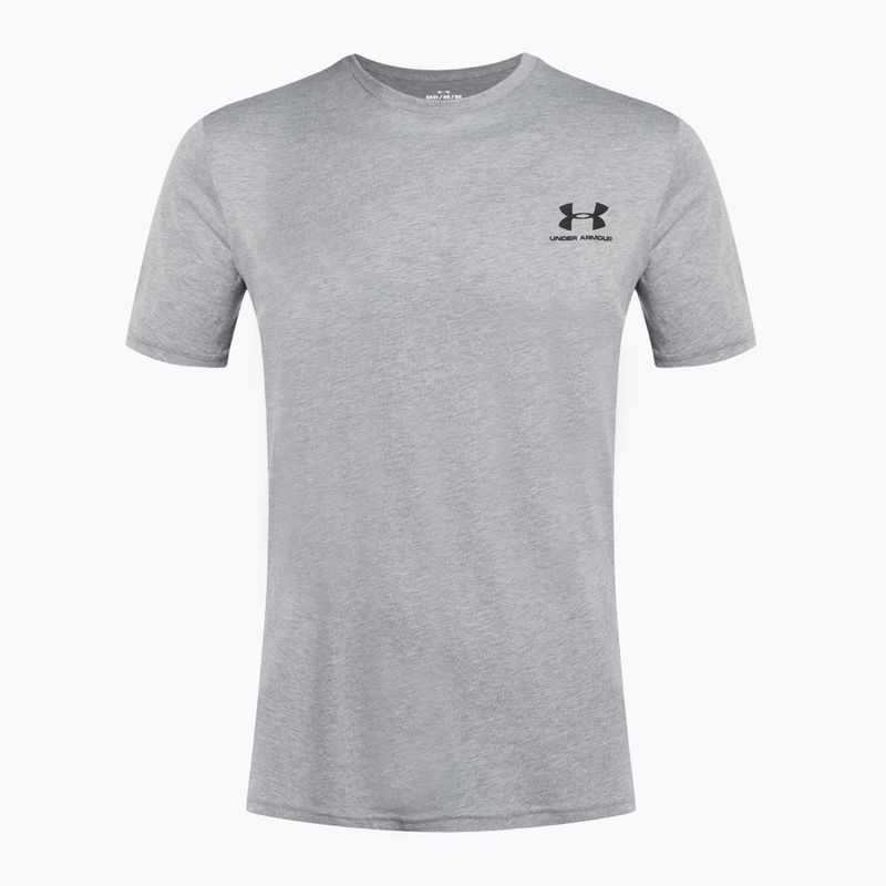 Футболка тренувальна чоловіча Under Armour Sportstyle Left Chest SS steel light heather/black 4