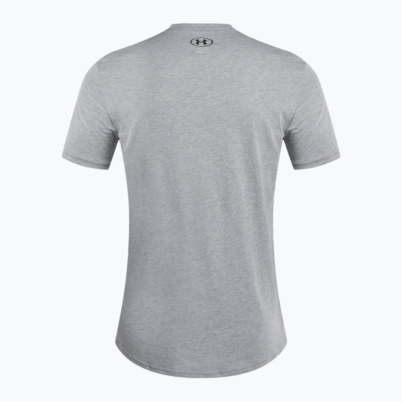 Футболка тренувальна чоловіча Under Armour Sportstyle Left Chest SS steel light heather/black 5