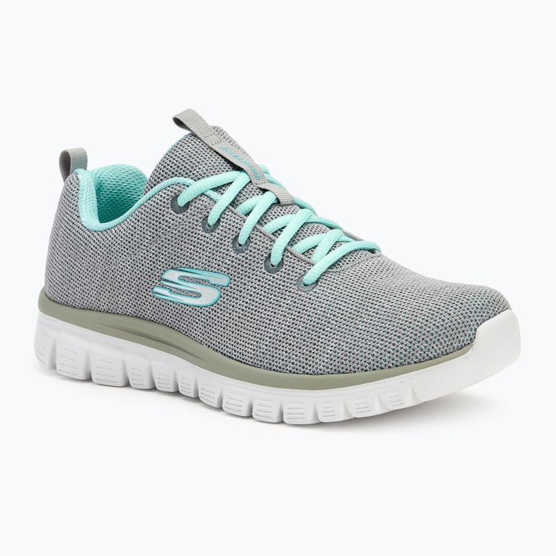 Жіночі кросівки SKECHERS Graceful Twisted Fortune сірі/м'ятні