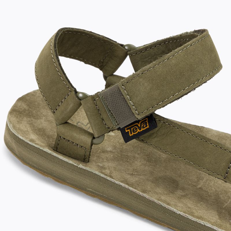 Чоловічі трекінгові сандалі Teva Original Universal Leather паленої оливкової шкіри 8