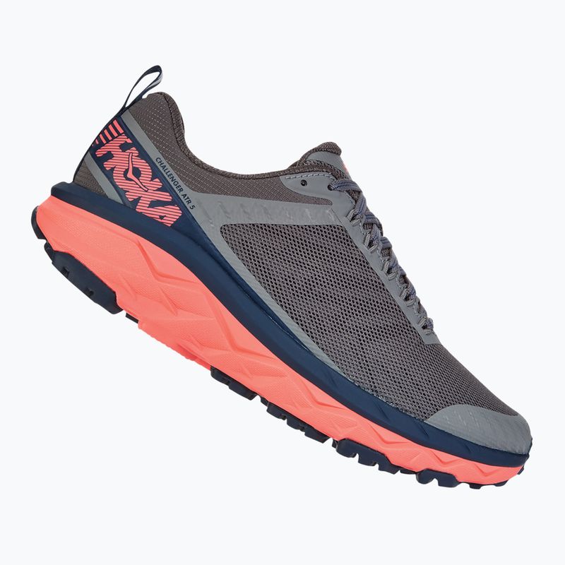 Жіночі бігові кросівки HOKA Challenger ATR 5 charcoal gray/fusion coral 7