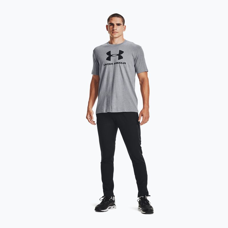 Футболка тренувальна чоловіча Under Armour UA Sportstyle Logo SS сіра 1329590 2