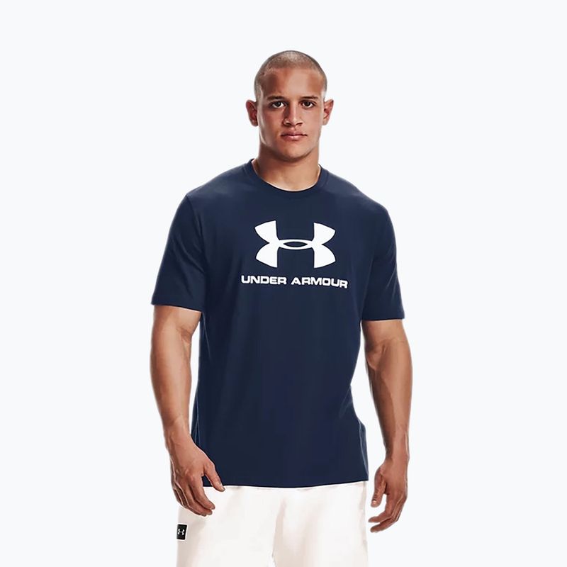 Футболка тренувальна чоловіча Under Armour UA Sportstyle Logo SS синя 1329590 3