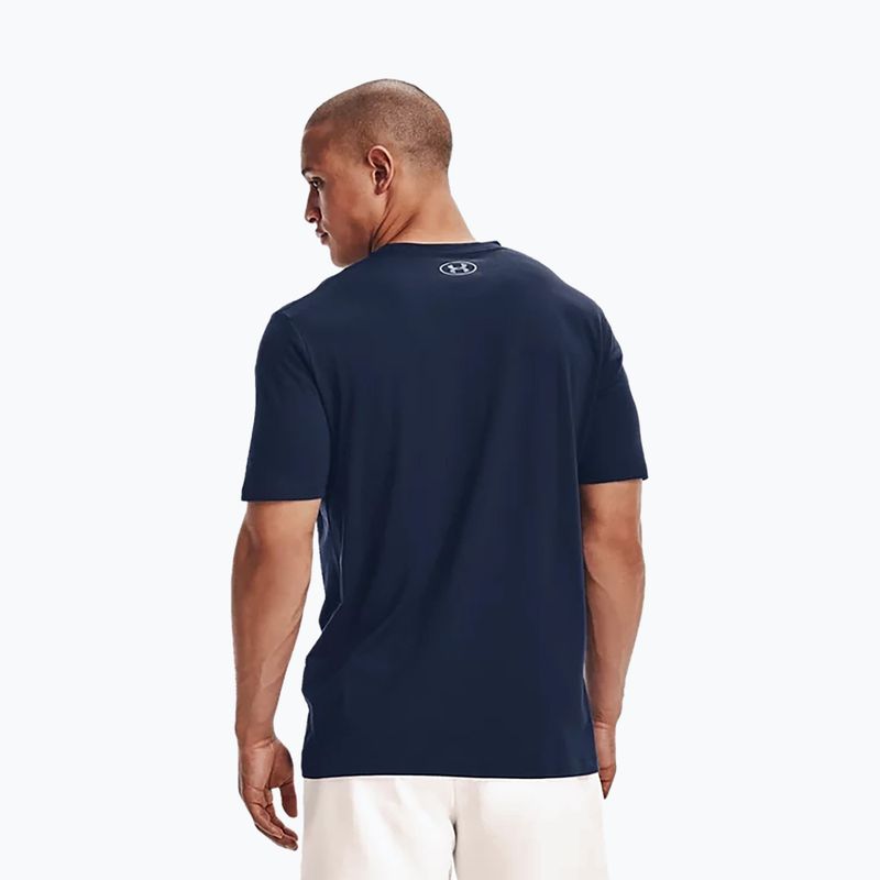 Футболка тренувальна чоловіча Under Armour UA Sportstyle Logo SS синя 1329590 4