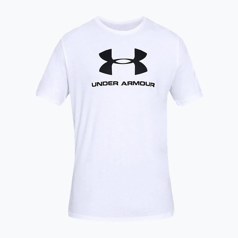 Футболка тренувальна чоловіча Under Armour Sportstyle Logo SS біла 1329590 3