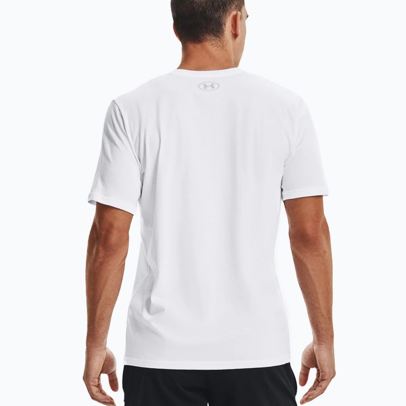 Футболка тренувальна чоловіча Under Armour Sportstyle Logo SS біла 1329590 2
