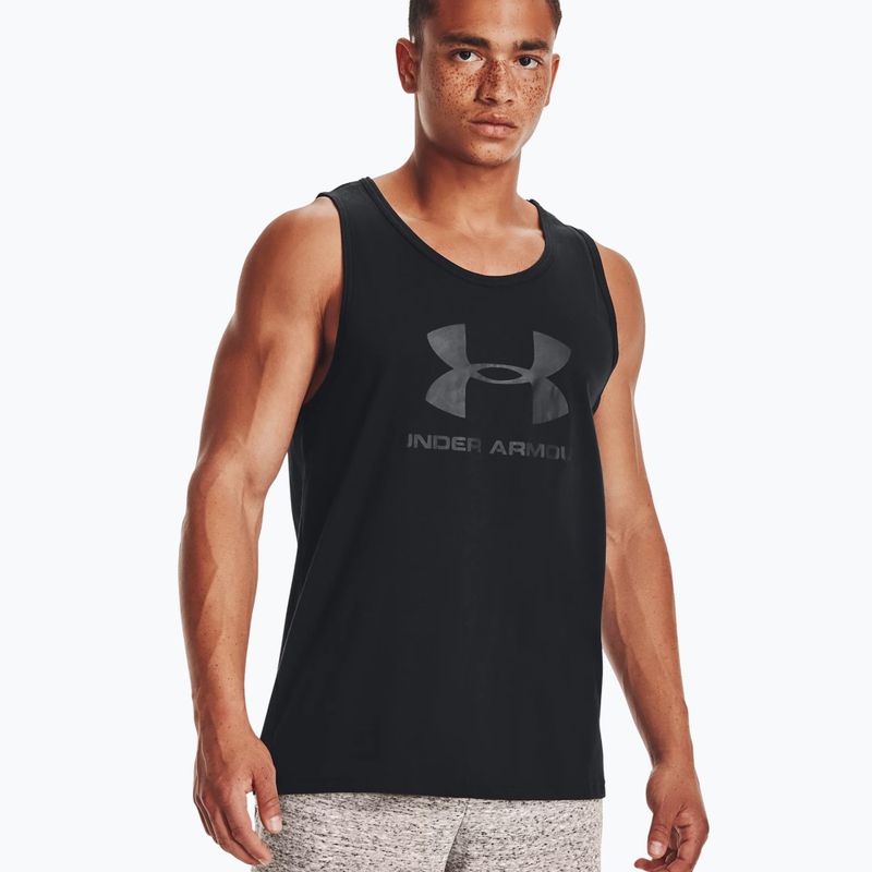 Майка тренувальна чоловіча Under Armour Sportstyle Logo Tank чорна 1329589 3