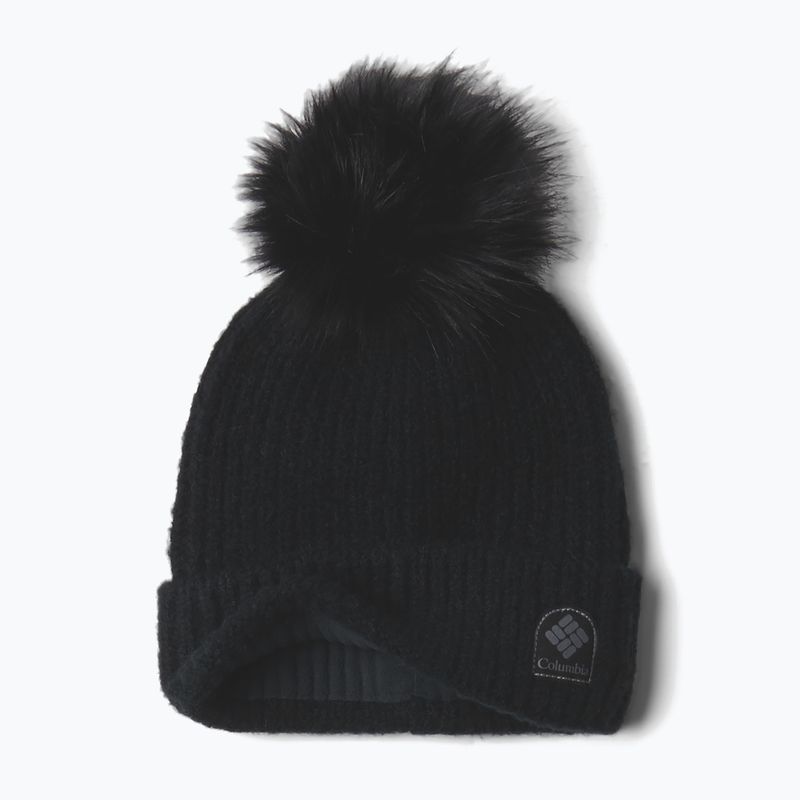 Шапка Columbia Winter Blur Pom Pom чорного кольору 2