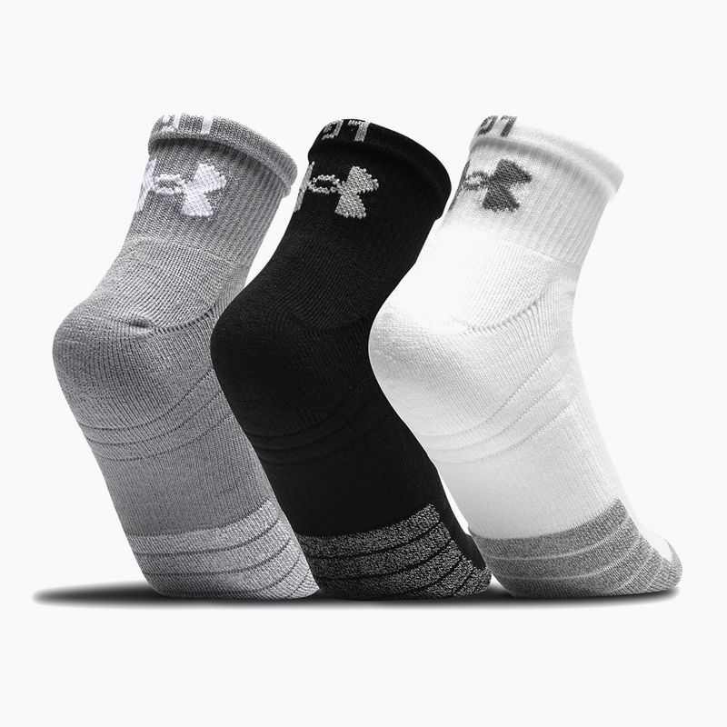 Шкарпетки спортивні Under Armour Heatgear Quarter 3 пари сірі/чорні/білі 1353262 2