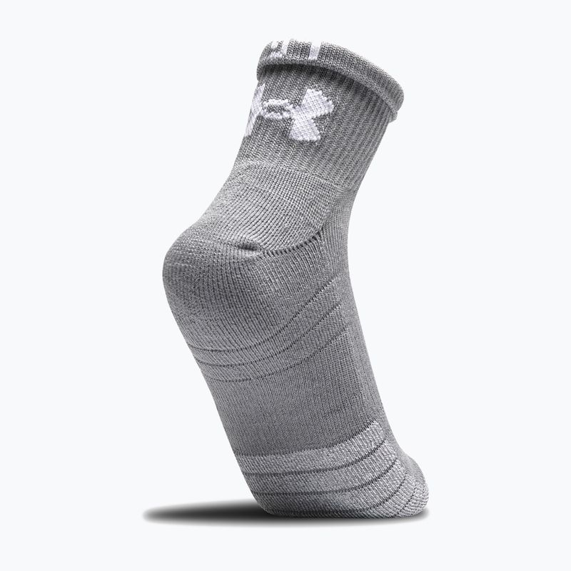 Шкарпетки спортивні Under Armour Heatgear Quarter 3 пари сірі/чорні/білі 1353262 4