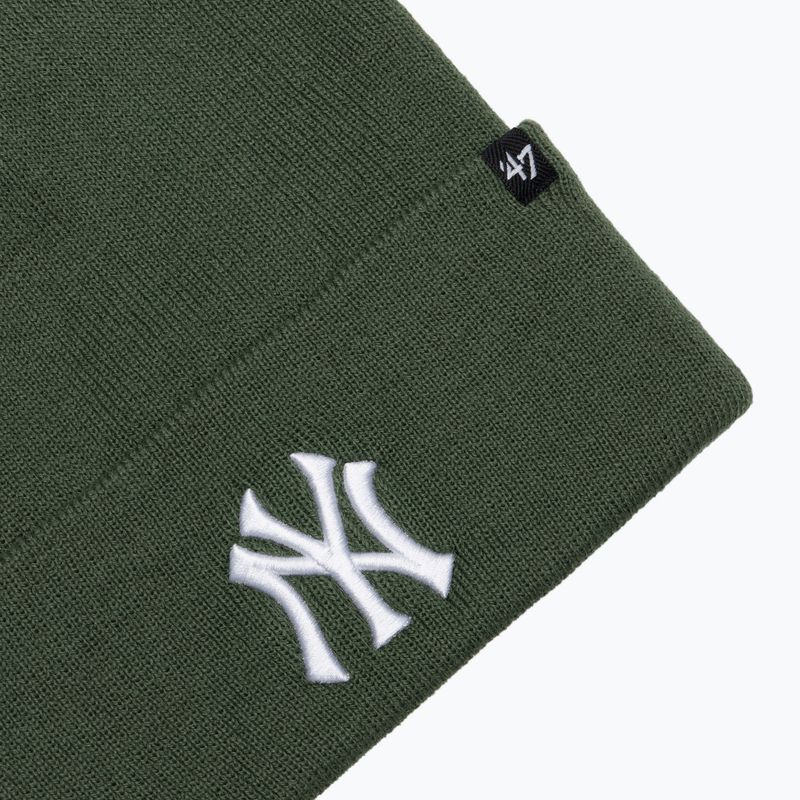 Шапка зимова 47 Brand MLB New York Yankees Haymaker moss 3