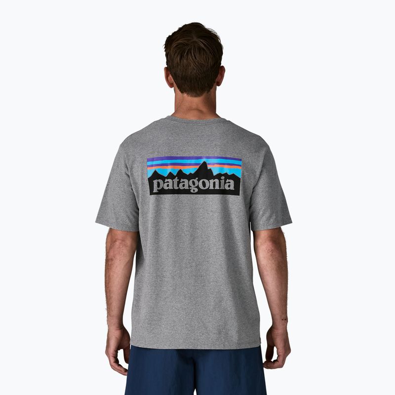 Футболка чоловіча Patagonia P-6 Logo Responsibili-Tee gravel heather 2