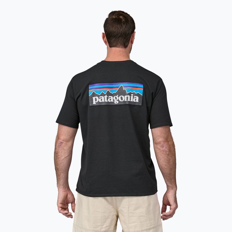 Чоловіча трекінгова футболка Patagonia P-6 Logo Responsibili-Tee чорна 2