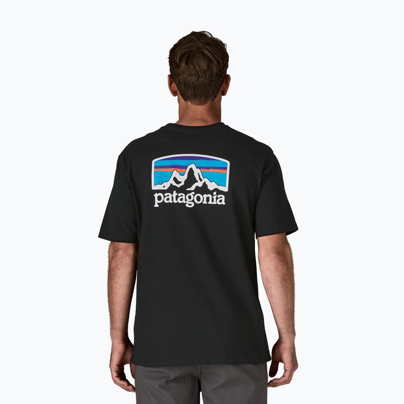 Чоловіча трекінгова футболка Patagonia P-6 Logo Responsibili-Tee чорна 3
