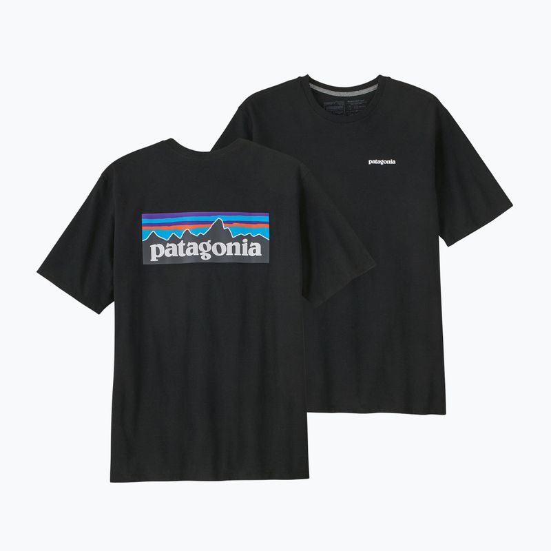 Чоловіча трекінгова футболка Patagonia P-6 Logo Responsibili-Tee чорна 7