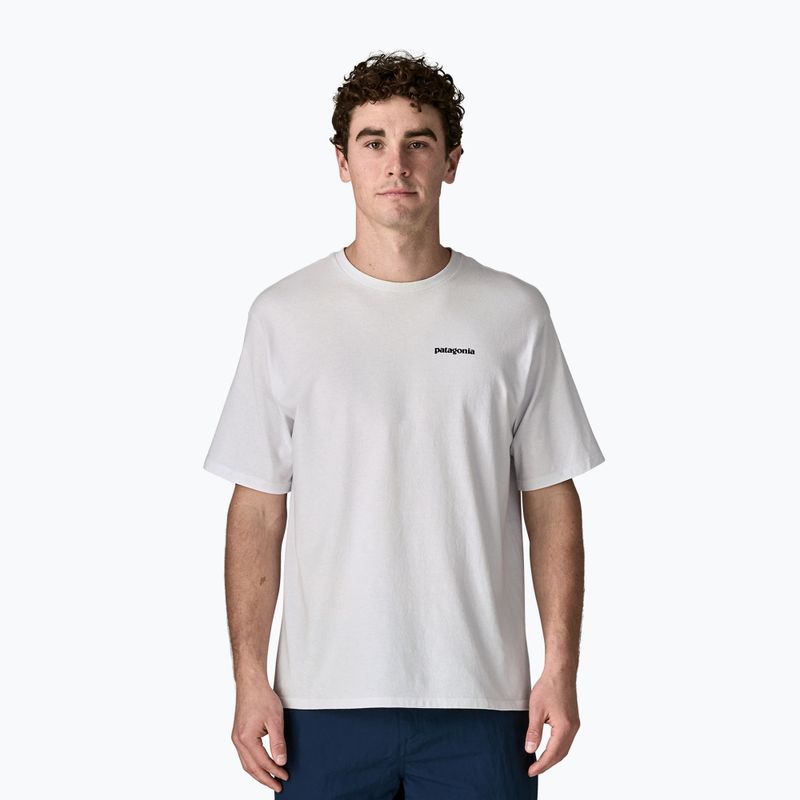 Чоловіча трекінгова футболка Patagonia P-6 Logo Responsibili-Tee біла 2