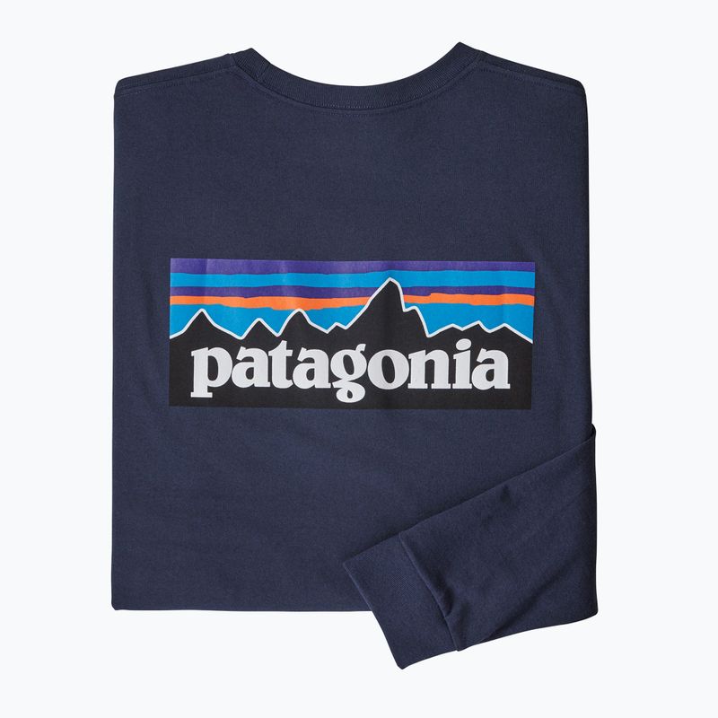 Чоловічий трекінговий лонгслів Patagonia P-6 Logo Responsibili класичний темно-синій 6