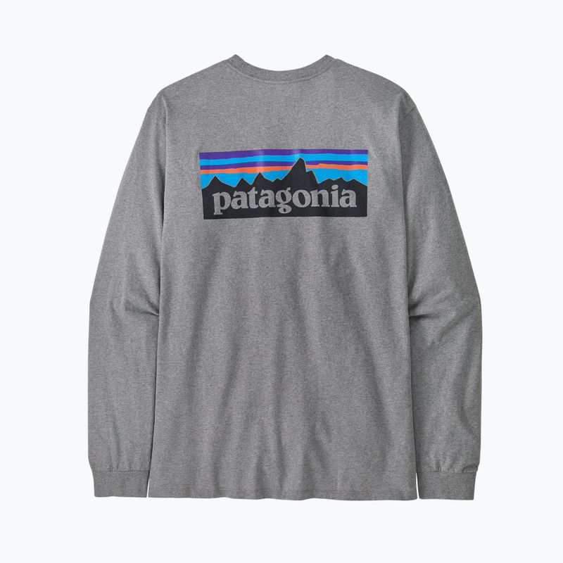 Лонгслів чоловічий Patagonia P-6 Logo Responsibili gravel heather 4