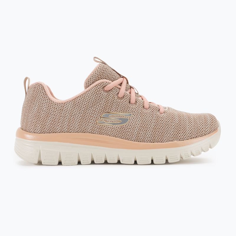 Кросівки тренувальні жіночі SKECHERS Graceful Twisted Fortune natural/coral 2