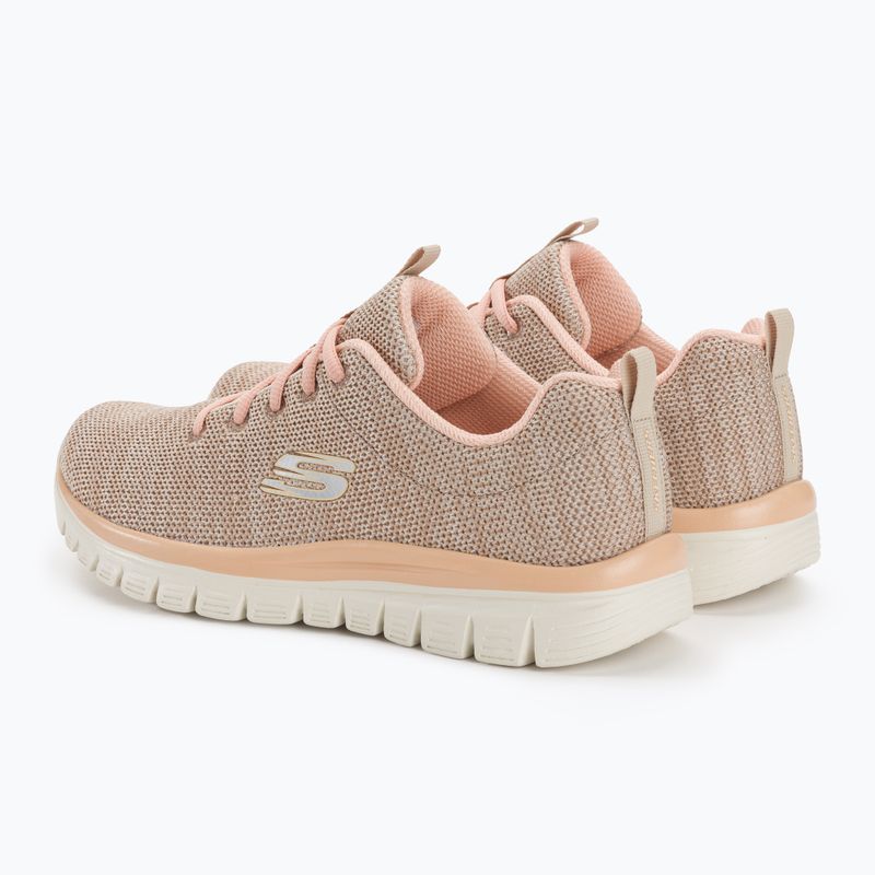 Кросівки тренувальні жіночі SKECHERS Graceful Twisted Fortune natural/coral 3