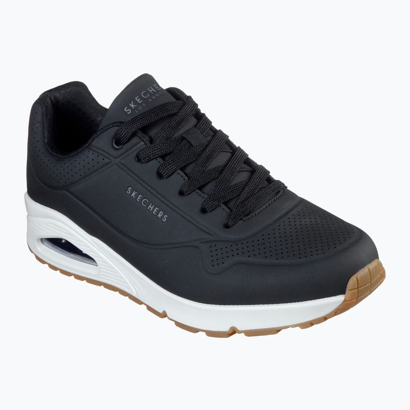 Черевики чоловічі SKECHERS Uno Stand On Air black/white 8