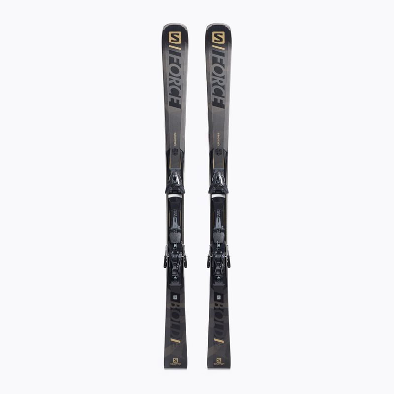 Лижі гірські Salomon S Force Ti Bold + Z12 чорні L41675400