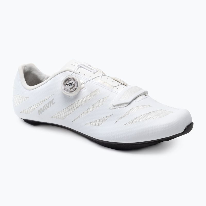 Кросівки велосипедні шосе чоловічі Mavic Tretry Cosmic Elite SL white/white/black
