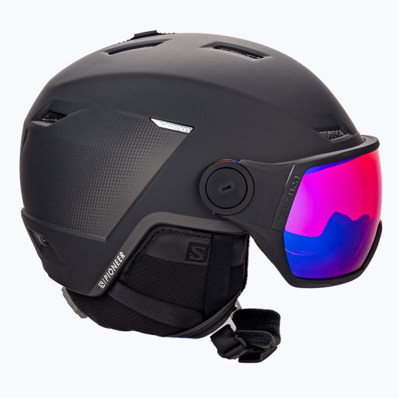 Шолом лижний чоловічий Salomon Pioneer Lt Visor чорний L41199900 3