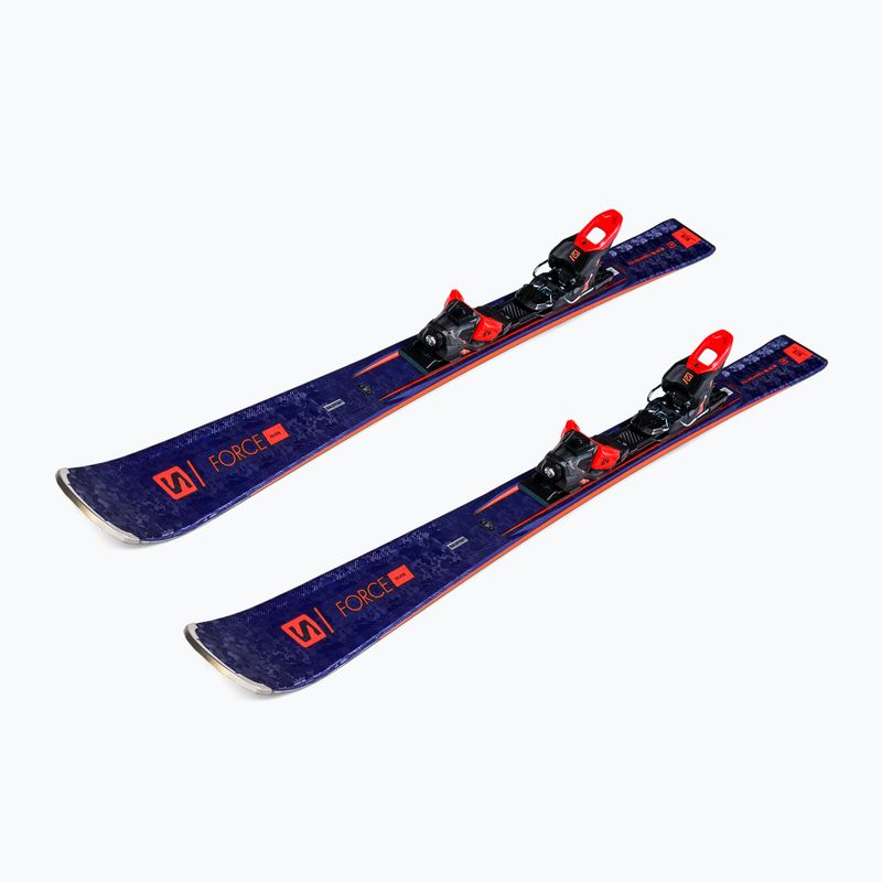 Лижі гірські жіночі  Salomon S/Force Fever + M11 GW темно-сині L41135500/L4113230010 4